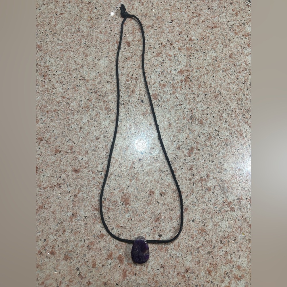 Purple Amethyst Stone Necklace